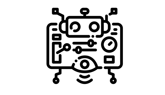 schematic sketch of machine control panel